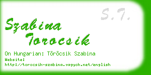 szabina torocsik business card